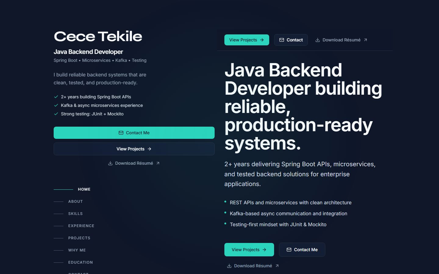 Cece Tekile — live website