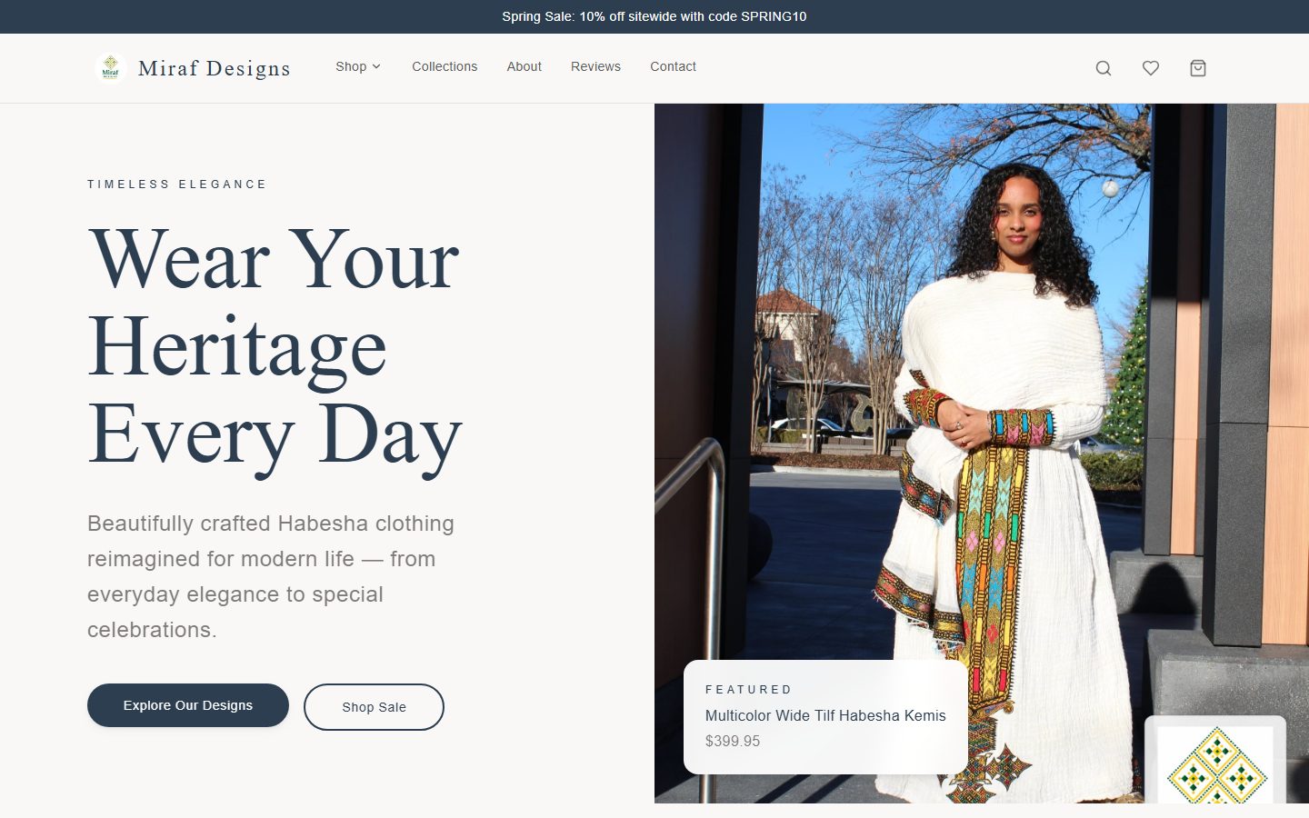 Miraf Designs — live website