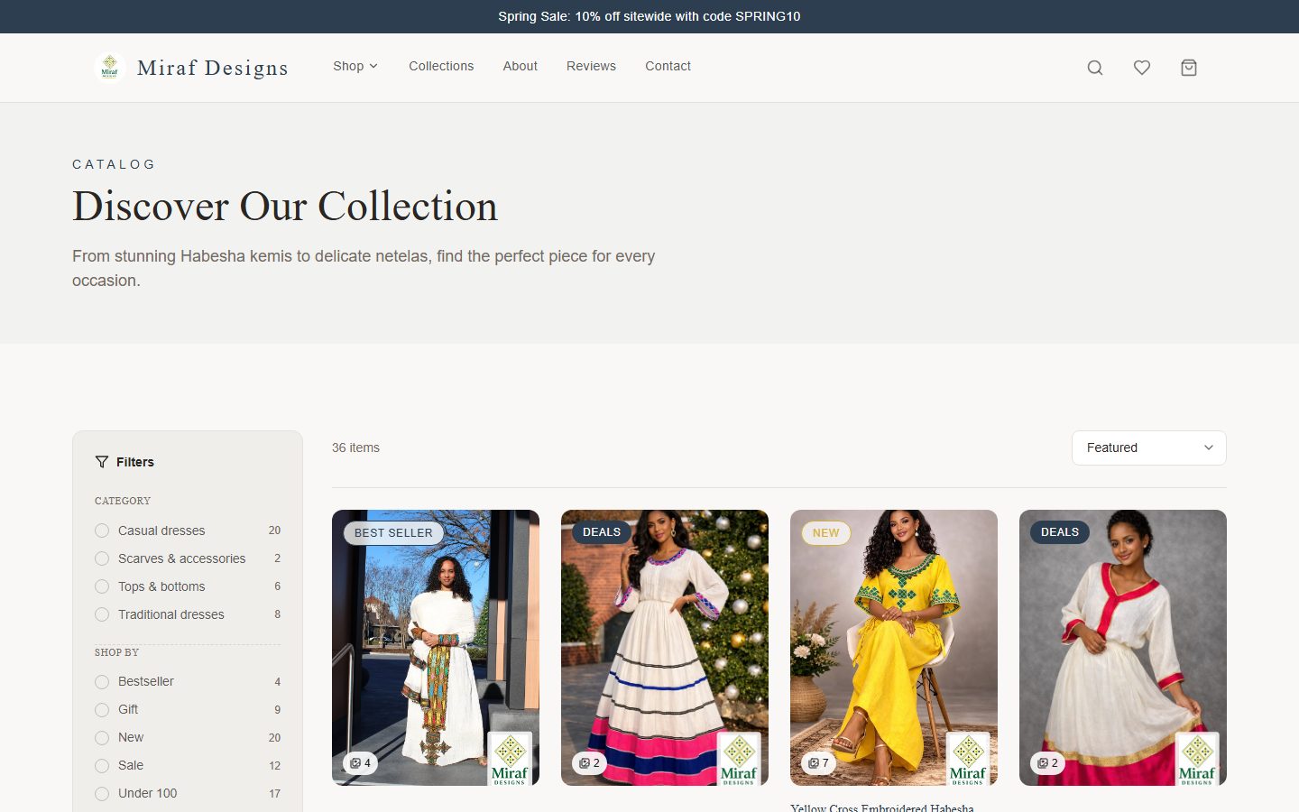 Miraf Designs — online store