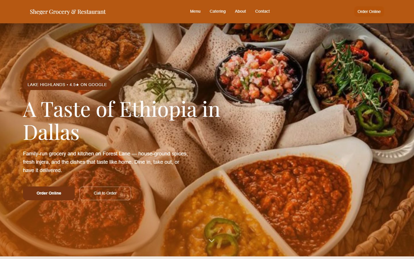 Sheger Grocery — website preview